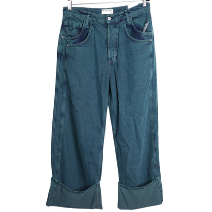 WE THE FREE NWT Luke Green Final Countdown Cuffed Wide Leg Jeans Women's 29
