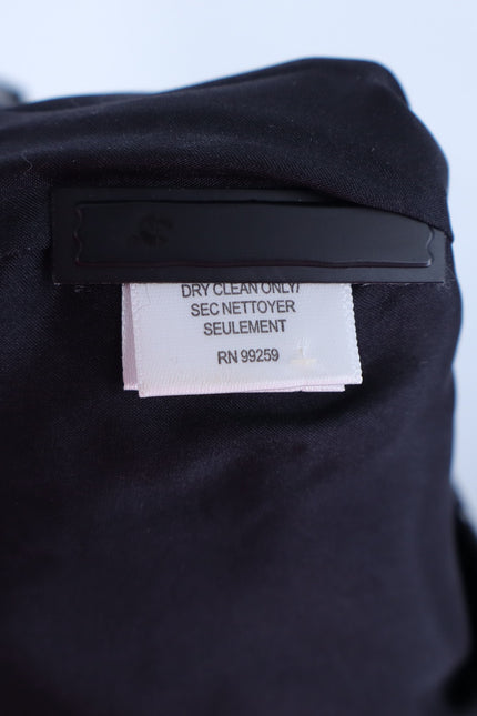VERA WANG Brocade Silk Dress Pants Floral Black and Silver Women's 0