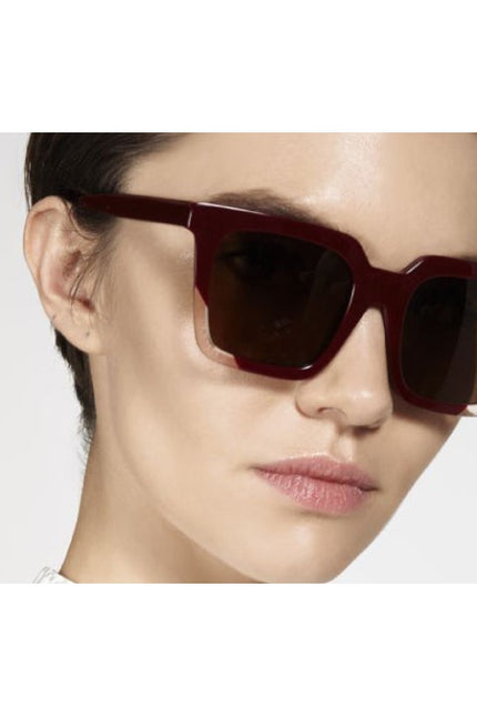 ZEUS+DIONE Artemis II Sunglasses Red Oversized Square Eye Women's