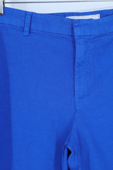 FRANK & EILEEN Maisie Wide Leg Pant Turquoise Blue High Rise Pull On Women's 10
