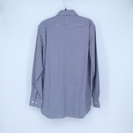 Banana Republic Slim Fit Button Up Shirt Blue White Gingham Long Sleeve Men's M