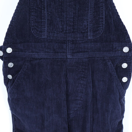 Lisa Says Gah Lucy Corduroy Overalls Black Straight Leg Bottom Women's M