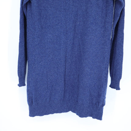 Theory 100% Cashmere Open Long Line Cardigan Blue Fitted Sleeve Women's S