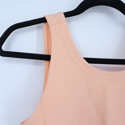 Lululemon Ribbed Cropped Tank Top Peach Bellini NWT Softstreme Women's 4