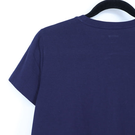 Lafayette 148 The Modern T-Shirt Navy Blue Crew Neck Short Sleeve Women's S
