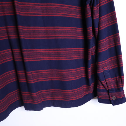 FAHERTY Yukon Brushed Work Shirt NWT Carmine Striped Red Cotton Men's XL