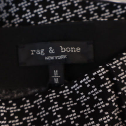 Rag & Bone Irina Pants Kick Flare Black Multi NWT Cropped Pull On Women's M