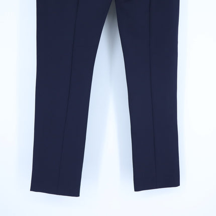 Veronica Beard Zip Back Scuba Pant Navy Cropped Stretch Women's 0