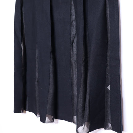 RAILS Alessia A-Line Maxi Dress NWT Black Mesh Pleated Heavy Knit Women's M