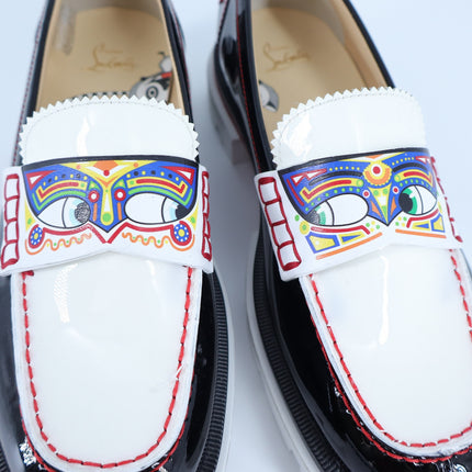 Christian Louboutin Printed Lug Loafers Black NIB Leather Women's 35/US 5