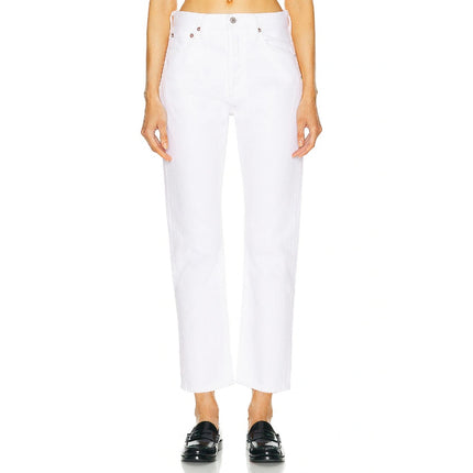 AGOLDE Parker Vintage Straight Jeans Milkshake White Low Slung Women's 24