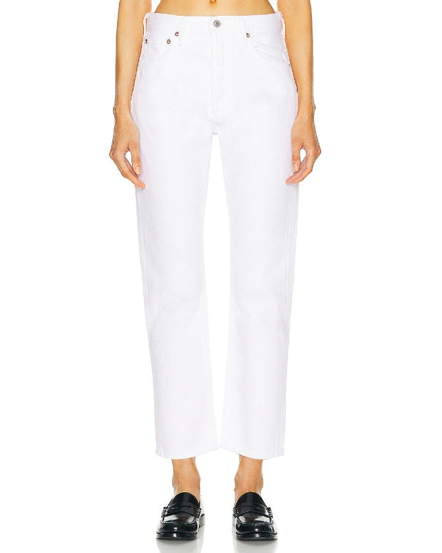 AGOLDE Parker Vintage Straight Jeans Milkshake White Low Slung Women's 24