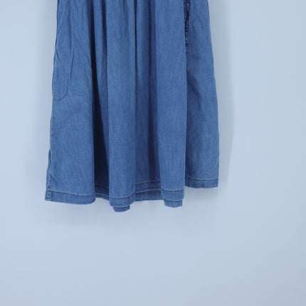 Gap Puff Sleeve Denim Mini Dress Washwell Blue NWT Chambray Women's XSP