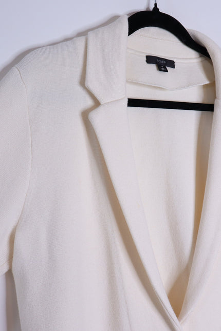 J.CREW Cecile Relaxed Sweater Blazer Ivory One Button Long Sleeve Women's S