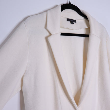 J.CREW Cecile Relaxed Sweater Blazer Ivory One Button Long Sleeve Women's S