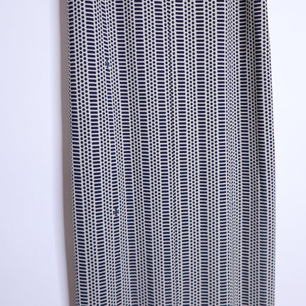 TORY BURCH White and Navy Printed Convertible Column Dress Women's XS
