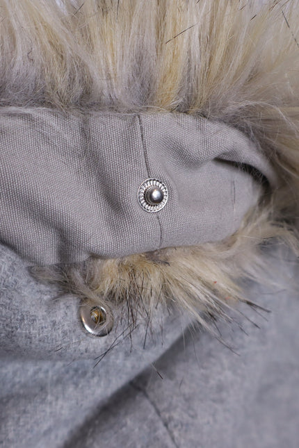 J. CREW Chateau Parka Italian Wool Stadium Cloth Heather Dusk Gray Women's 4