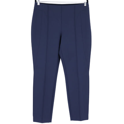 LAFAYETTE 148 Gramercy Tapered Trousers Navy Blue Acclaimed Stretch Women's 12