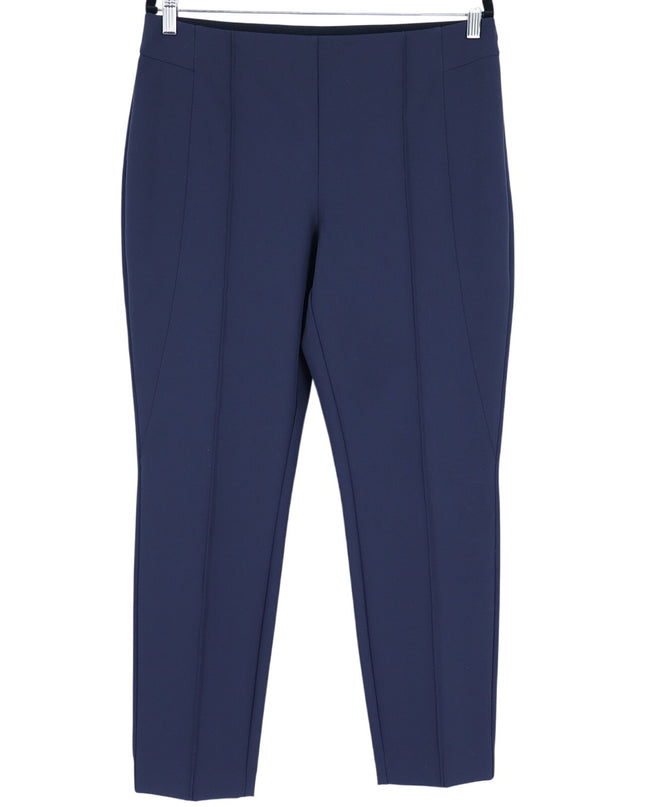LAFAYETTE 148 Gramercy Tapered Trousers Navy Blue Acclaimed Stretch Women's 12