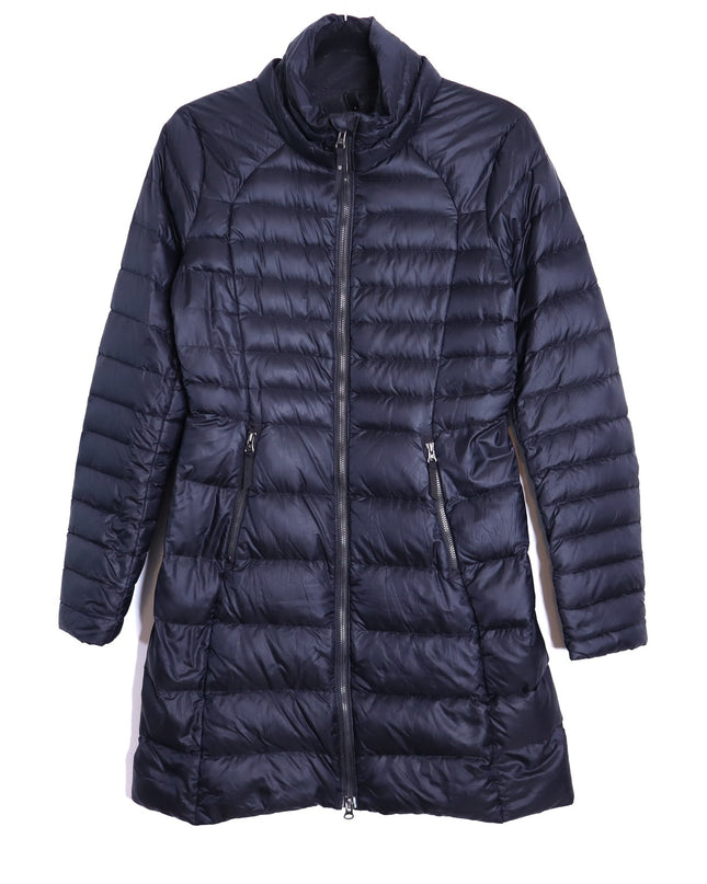 LULULEMON Brave The Cold Goose Down Jacket Black Knee Length Women's 4