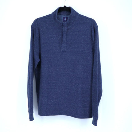 Johnnie-O Baker Henley Pullover Sweater Wake Blue Long Sleeve Men's M