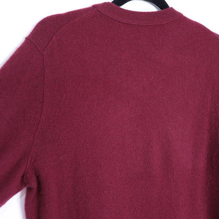 Banana Republic 100% Cashmere Crew Neck Sweater Maroon Long Sleeve Men's MT