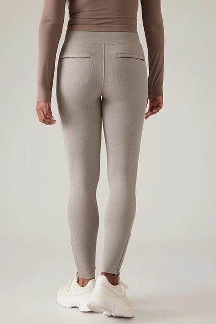 ATHLETA NWT Delancey Skyline Tight Legging Herringbone Grey Texture Women's XS