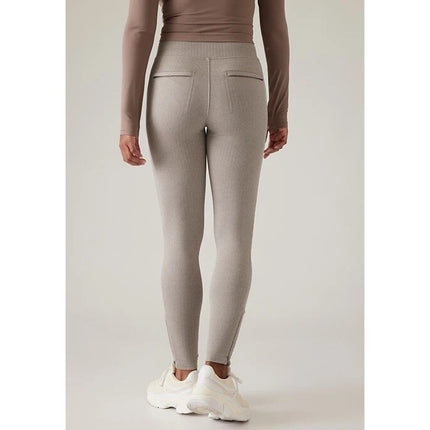 ATHLETA NWT Delancey Skyline Tight Legging Herringbone Grey Texture Women's XS
