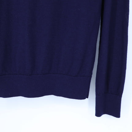 Banana Republic Merino V Neck Sweater Navy Blue Fine Knit Pullover Men's M