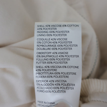 By Anthropologie Oversized Bomber Jacket Off White Zip Up Lightweight Women's XS