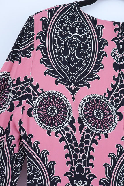 LA DOUBLEJ Mini Supremes Swing Dress Oltrarno Pink Long Sleeve Women's L