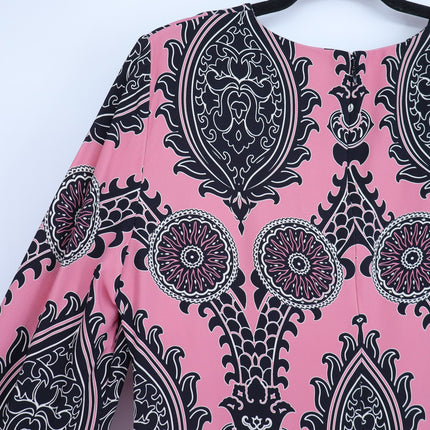 LA DOUBLEJ Mini Supremes Swing Dress Oltrarno Pink Long Sleeve Women's L