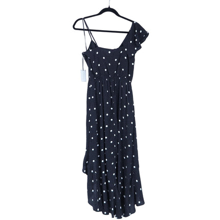 1.State Present Nature Mini Dress Rich Black Polkadot NWT Asymmetric Women's XS
