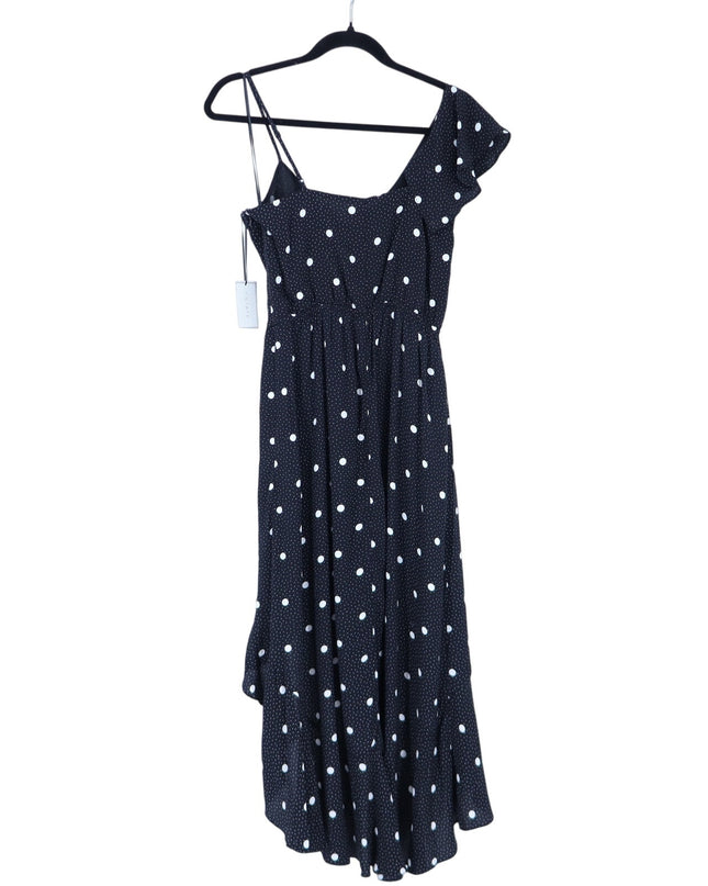 1.State Present Nature Mini Dress Rich Black Polkadot NWT Asymmetric Women's XS