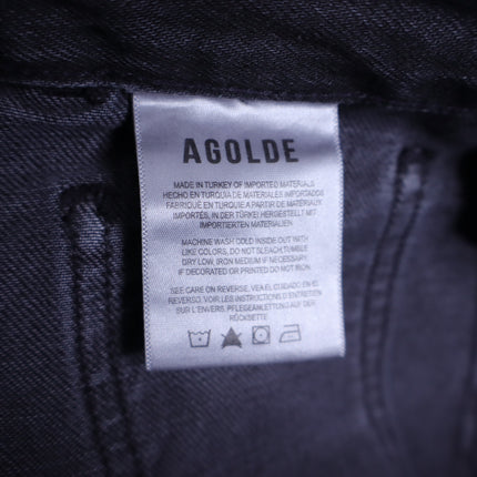 AGOLDE Cooper Cargo Jeans Panther Black Zip Fly Wide Leg Casual Women's 29