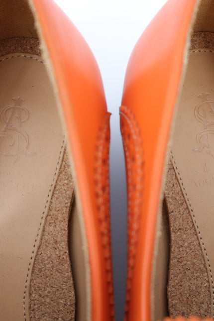 THE OFFICE OF ANGELA SCOTT Ms. Charlotte Orange Penny Loafers Women's 38.5/US8.5