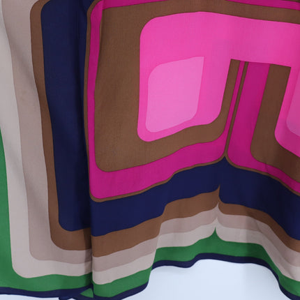 TRINA TURK Theodora Silk Dress Pink Multicolor Stripe Mini Kaftan Women's XS/S