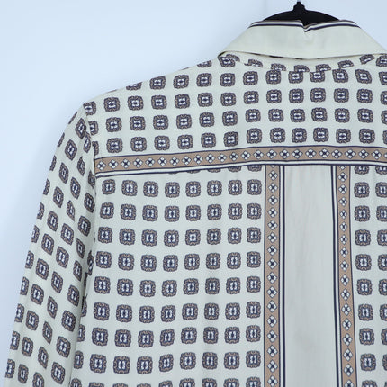 J. Crew Jules Classic Fit Shirt Ivory Foulard Print NWT Button Up Women's 00