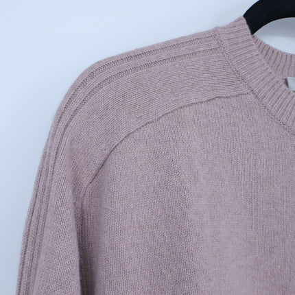 AllSaints Kiera Cashmere Crew Sweater Pashima Pink Distressed Pullover Women's S