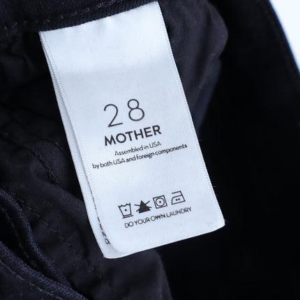 MOTHER The Hustler Ankle Fray Not Guilty Black High Rise Zip Fly Women's 28
