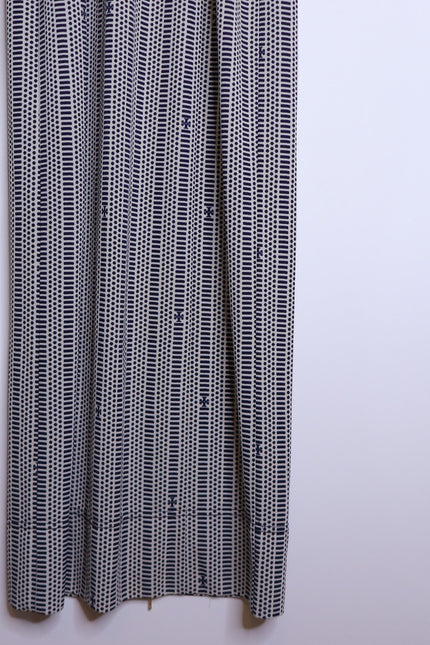 TORY BURCH White and Navy Printed Convertible Column Dress Women's XS