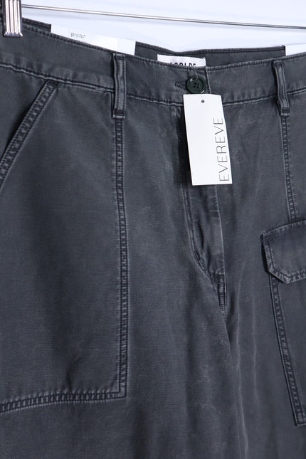 AGOLDE NWT Brynn Cargo Pant Marker Black Wide Leg Cotton Twill Women's 32