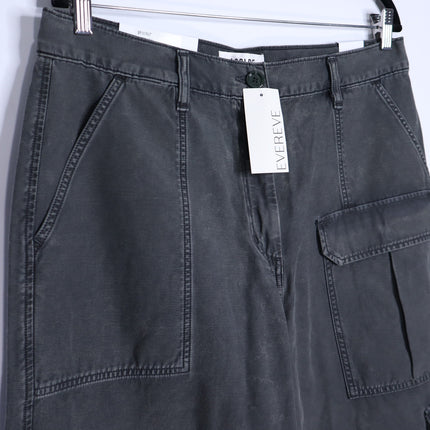 AGOLDE Brynn Cargo Pant NWT Marker Black Wide Leg Cotton Twill Women's 32