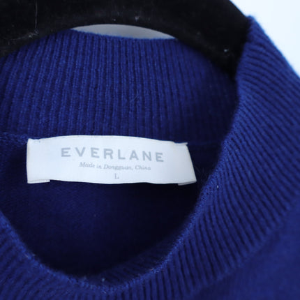 EVERLANE 100% Cashmere Turtleneck Sweater Blue Oversized Long Sleeve Women's L
