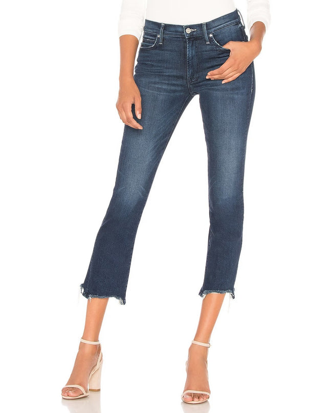 Mother Blue Rascal Ankle Chew Jeans Blue Tongue And Chic Mid Rise Women's 24