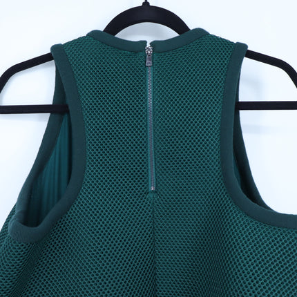 MaxMara Didone Netted Mini Dress NWT Green Sleeveless Mesh Flared Women's 10