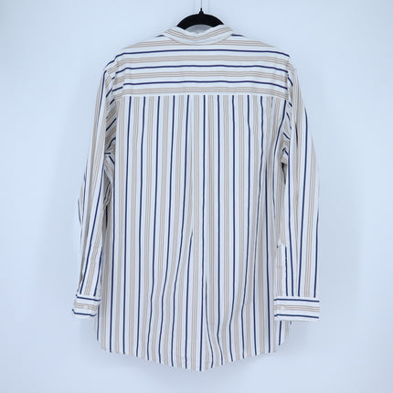 Frank & Eileen Joedy Boyfriend Shirt White Multi Stripe Button Up Women's L