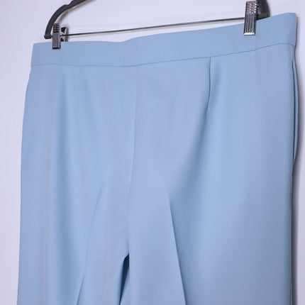 STELLA MCCARTNEY Wool Straight Leg Pants NWT Mineral Blue Women's 50/14