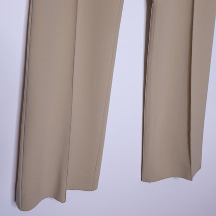 ST. JOHN Belted Wide Leg Trouser Beige High Waist Dress Pant Casual Women's 4