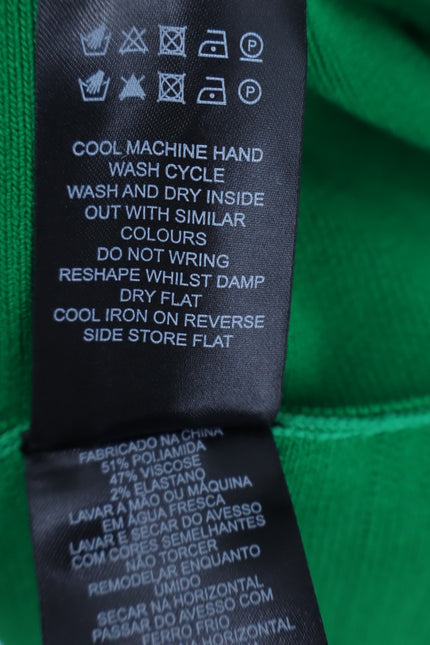 THE FOLD Vienna Sculpt Knit Midi Dress Emerald Green NWT Laser Cut Women's 10